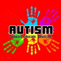 Support Educate Advocate Autism Handprint Santa Hat thumb 1