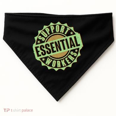 Support Essential Workers USA-Made Doggie Bandana