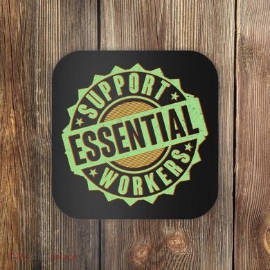 Support Essential Workers Coaster