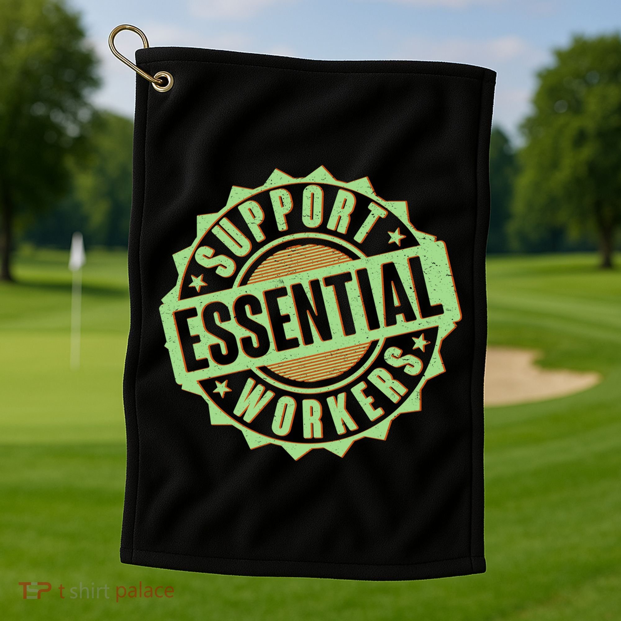 Support Essential Workers Golf Towel