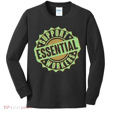 Support Essential Workers Kids Long Sleeve Shirt