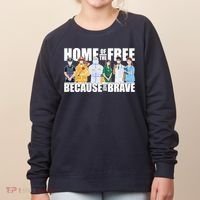 Support Frontline Workers Home Of The Free Women's Sweatshirt thumb 0