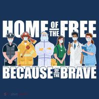 Support Frontline Workers Home Of The Free Doggie Tank thumb 4