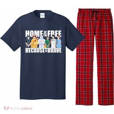 Support Frontline Workers Home Of The Free Pajama Set