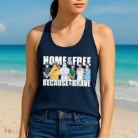 Support Frontline Workers Home Of The Free Women's Tank Top thumb 2