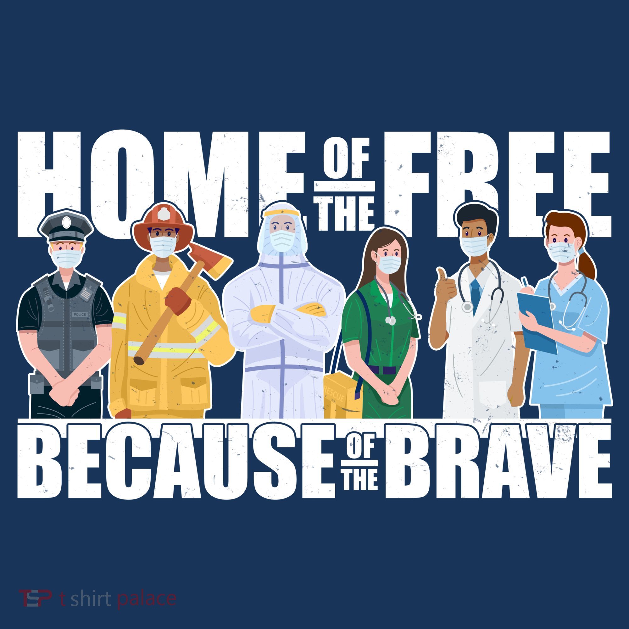 Support Frontline Workers Home Of The Free Toddler Hoodie
