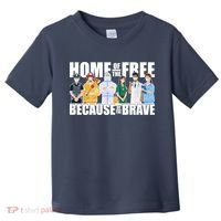 Support Frontline Workers Home Of The Free Toddler T-Shirt thumb 0