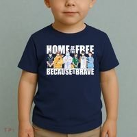 Support Frontline Workers Home Of The Free Toddler T-Shirt thumb 2