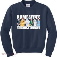 Support Frontline Workers Home Of The Free Kids Sweatshirt thumb 0