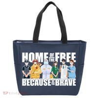 Support Frontline Workers Home Of The Free Tote Bag thumb 0