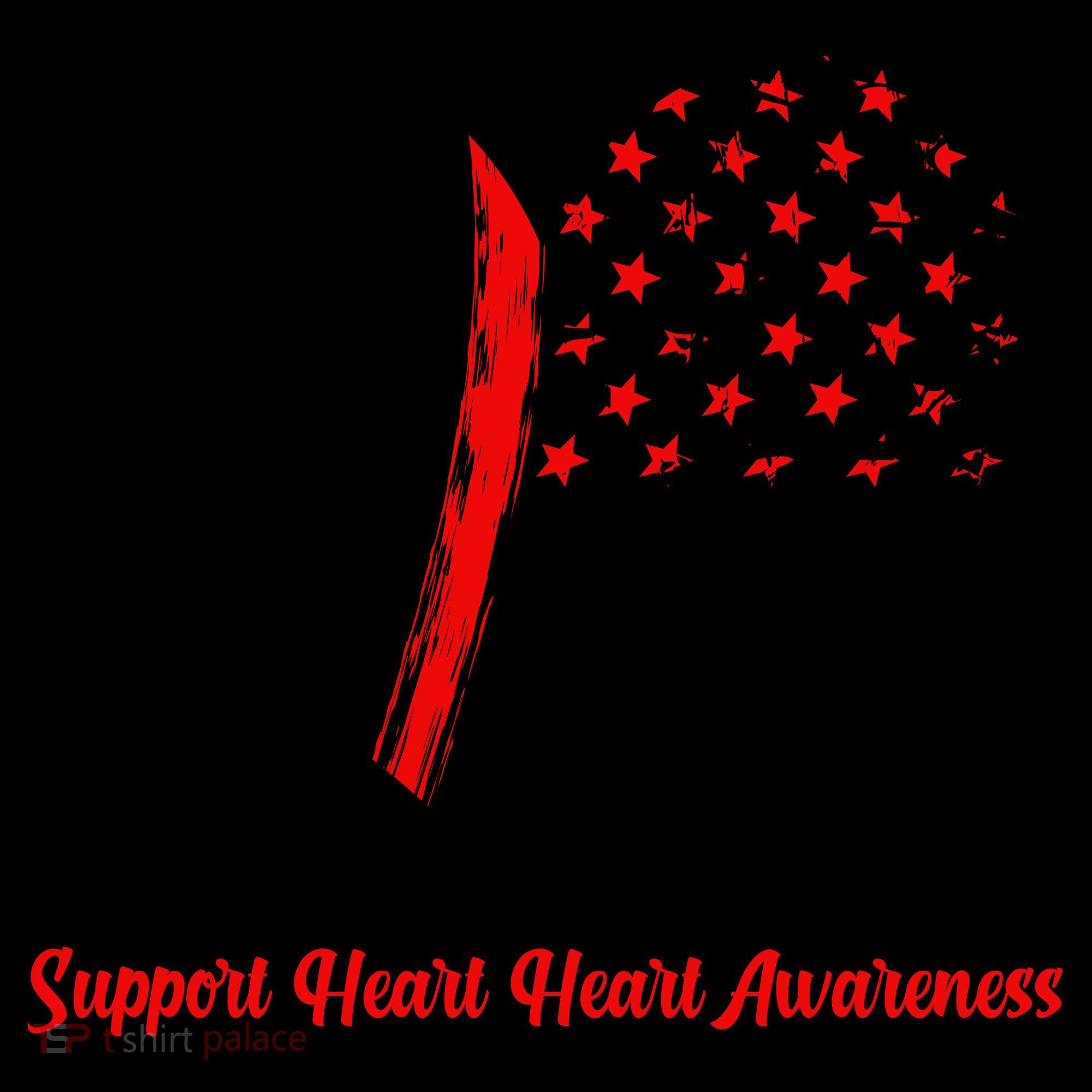Support Heart Health Awareness - American US Flag Coffee Mug