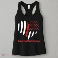 Support Heart Health Awareness - American US Flag Women's Tank Top thumb 3
