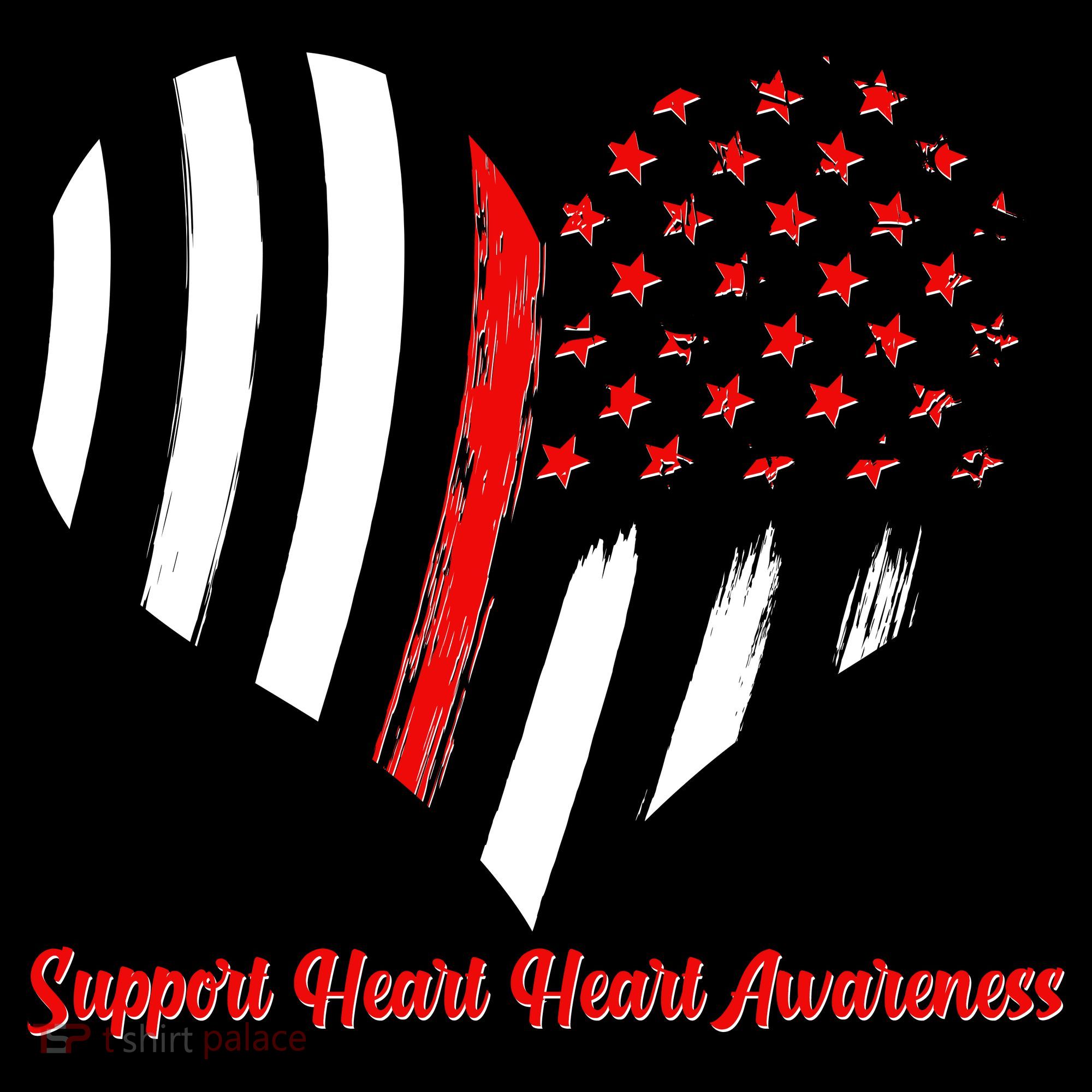 Support Heart Health Awareness - American US Flag Women's Tank Top