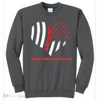 Support Heart Health Awareness - American US Flag Sweatshirt thumb 0