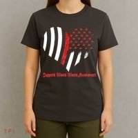 Support Heart Health Awareness - American US Flag T-Shirt thumb 4