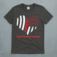 Support Heart Health Awareness - American US Flag T-Shirt thumb 5