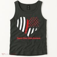 Support Heart Health Awareness - American US Flag Tank Top thumb 2