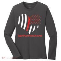 Support Heart Health Awareness - American US Flag Women's Long Sleeve Shirt thumb 0