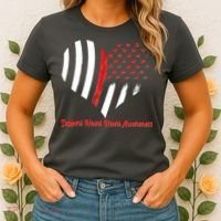 Support Heart Health Awareness - American US Flag Women's T-Shirt thumb 2