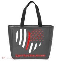 Support Heart Health Awareness - American US Flag Tote Bag thumb 0