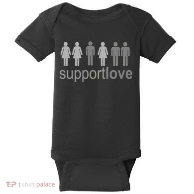 Support Love Equal Rights Baby Bodysuit