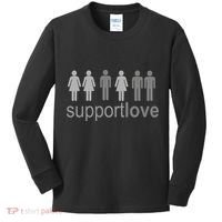 Support Love Equal Rights Kids Long Sleeve Shirt thumb 0