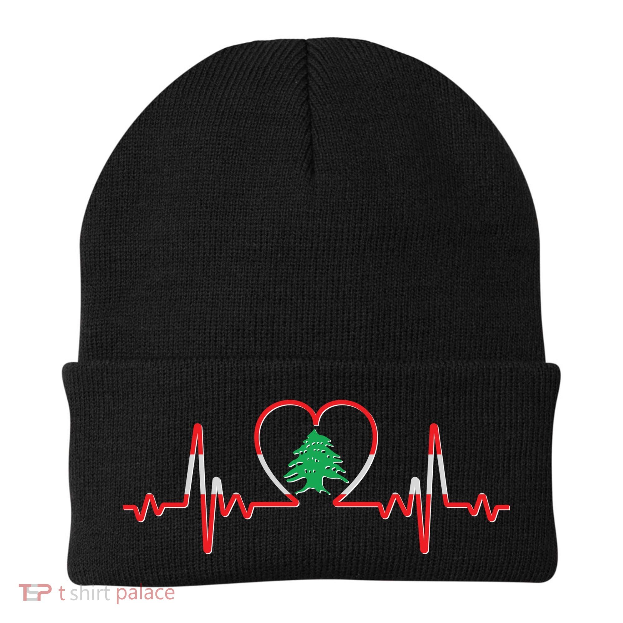 Support Love Lebanon Heartbeat Beanie