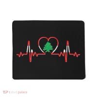 Support Love Lebanon Heartbeat Mousepad thumb 0