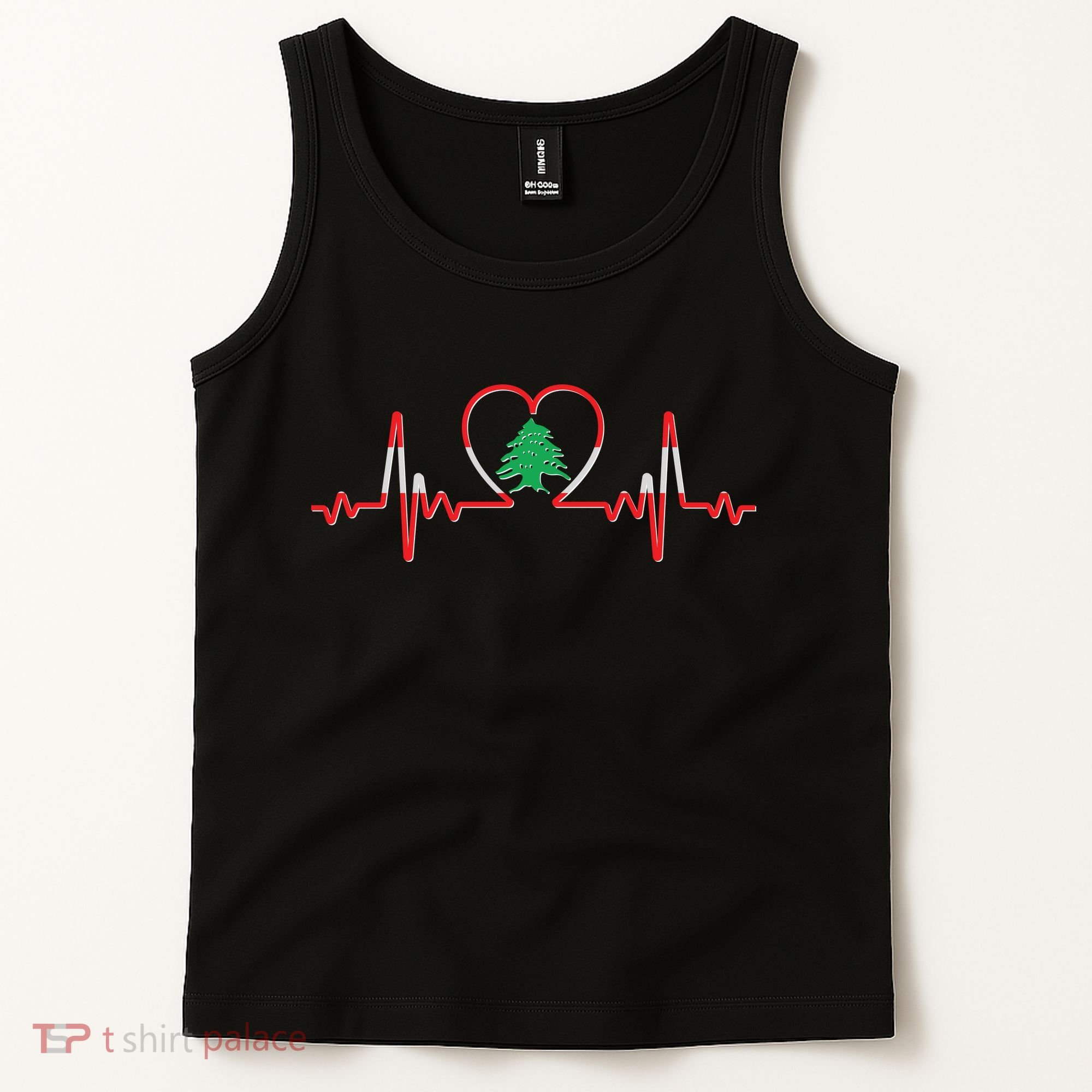 Support Love Lebanon Heartbeat Tank Top