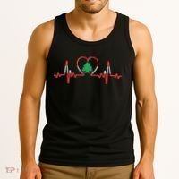 Support Love Lebanon Heartbeat Tank Top thumb 3