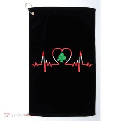 Support Love Lebanon Heartbeat Golf Towel