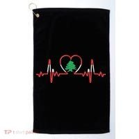 Support Love Lebanon Heartbeat Golf Towel thumb 0