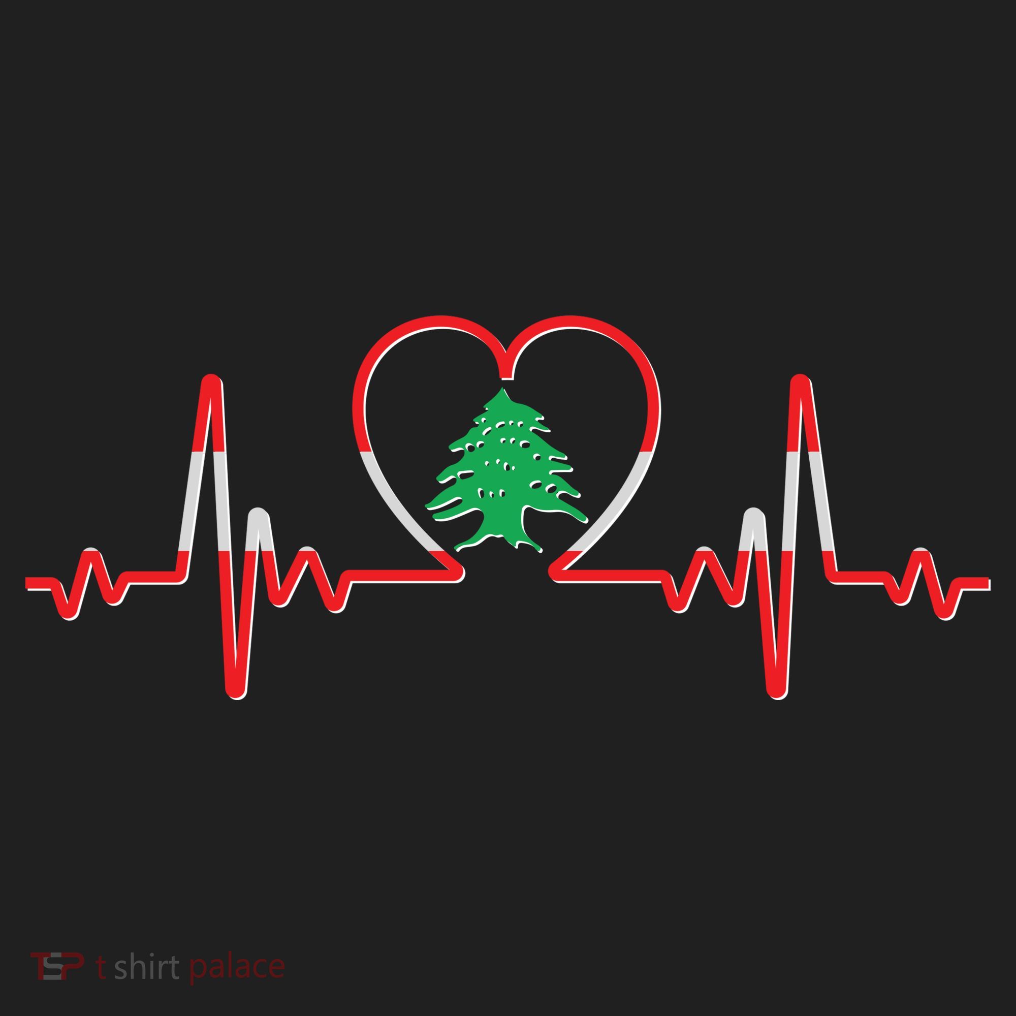 Support Love Lebanon Heartbeat Golf Towel