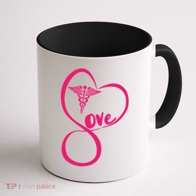 Support Love Nurses Coffee Mug back
