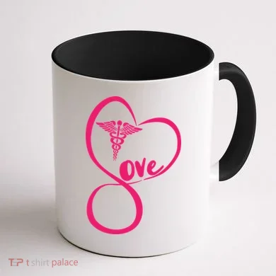 Support Love Nurses Coffee Mug back