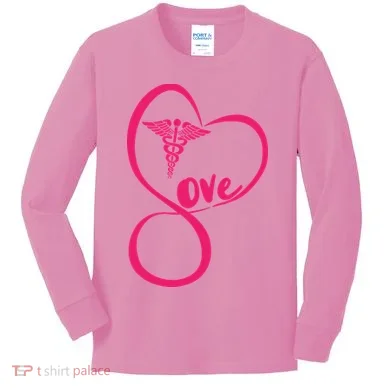 Support Love Nurses Kids Long Sleeve Shirt