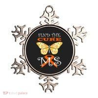 Support MS Help Find The Cure Ribbon Multiple Sclerosis Ornament thumb 0