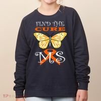 Support MS Help Find The Cure Ribbon Multiple Sclerosis Women's Sweatshirt thumb 0