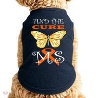 Support MS Help Find The Cure Ribbon Multiple Sclerosis Doggie Tank thumb 0