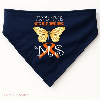 Support MS Help Find The Cure Ribbon Multiple Sclerosis USA-Made Doggie Bandana