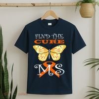 Support MS Help Find The Cure Ribbon Multiple Sclerosis T-Shirt thumb 2