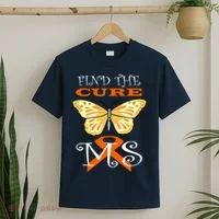 Support MS Help Find The Cure Ribbon Multiple Sclerosis T-Shirt thumb 2