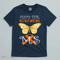 Support MS Help Find The Cure Ribbon Multiple Sclerosis T-Shirt thumb 5