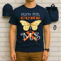 Support MS Help Find The Cure Ribbon Multiple Sclerosis T-Shirt thumb 6