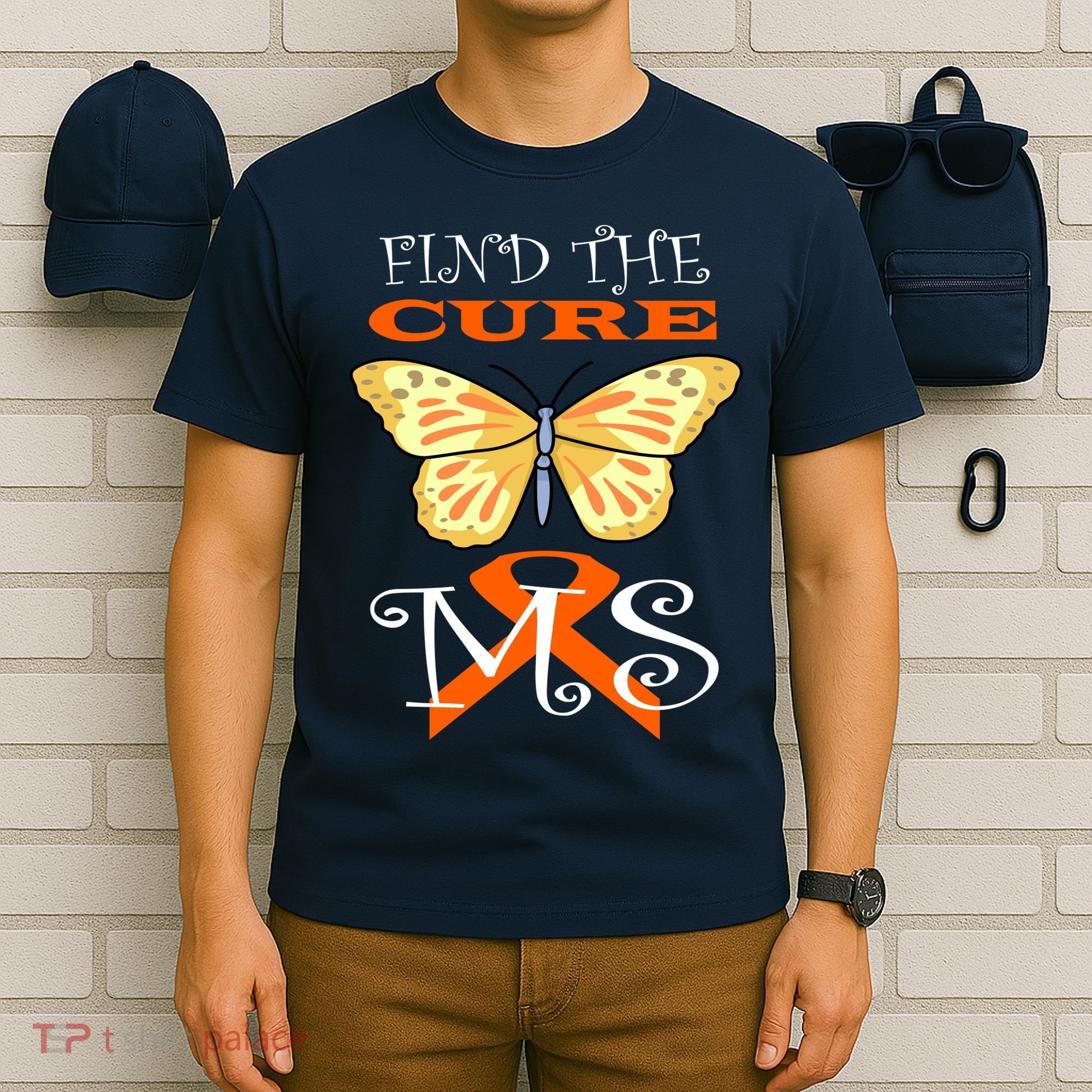 Support MS Help Find The Cure Ribbon Multiple Sclerosis T-Shirt