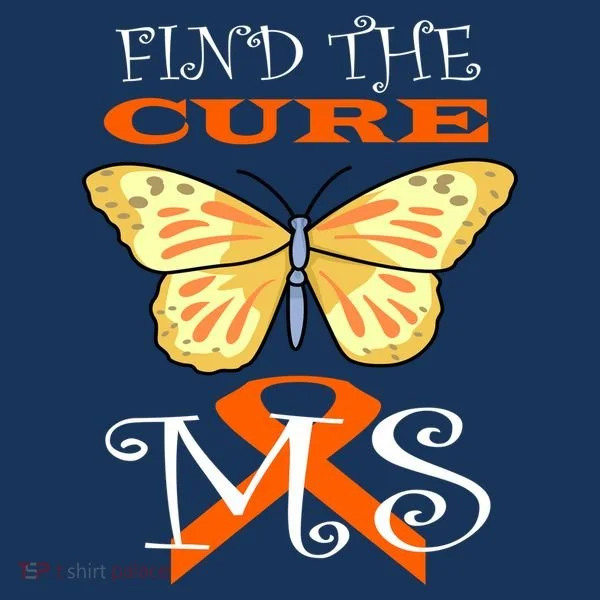 Support MS Help Find The Cure Ribbon Multiple Sclerosis T-Shirt