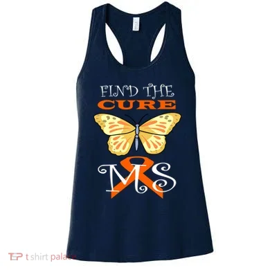 Support MS Help Find The Cure Ribbon Multiple Sclerosis Women's Tank Top