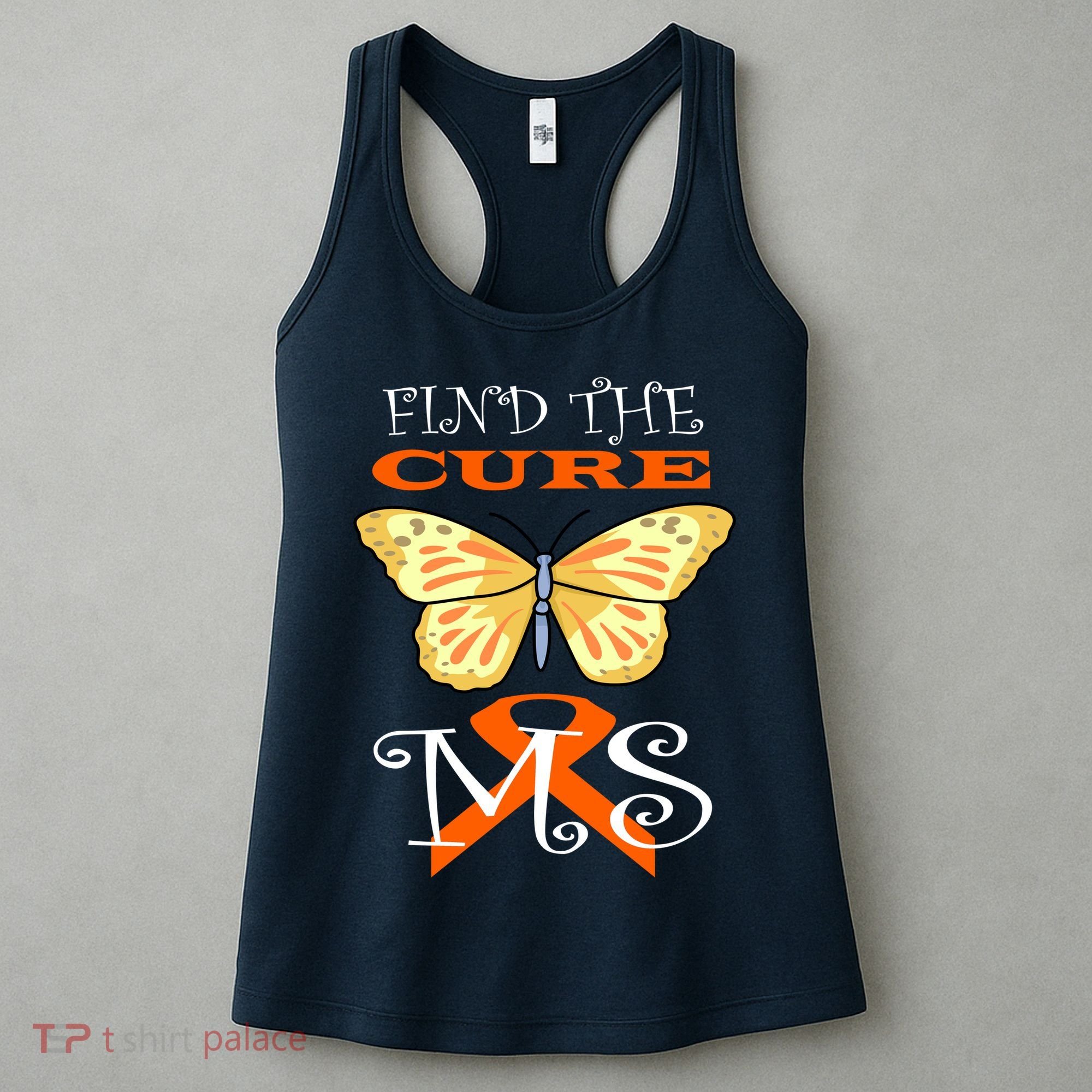 Support MS Help Find The Cure Ribbon Multiple Sclerosis Women's Tank Top
