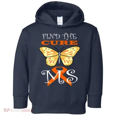 Support MS Help Find The Cure Ribbon Multiple Sclerosis Toddler Hoodie