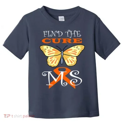 Support MS Help Find The Cure Ribbon Multiple Sclerosis Toddler T-Shirt